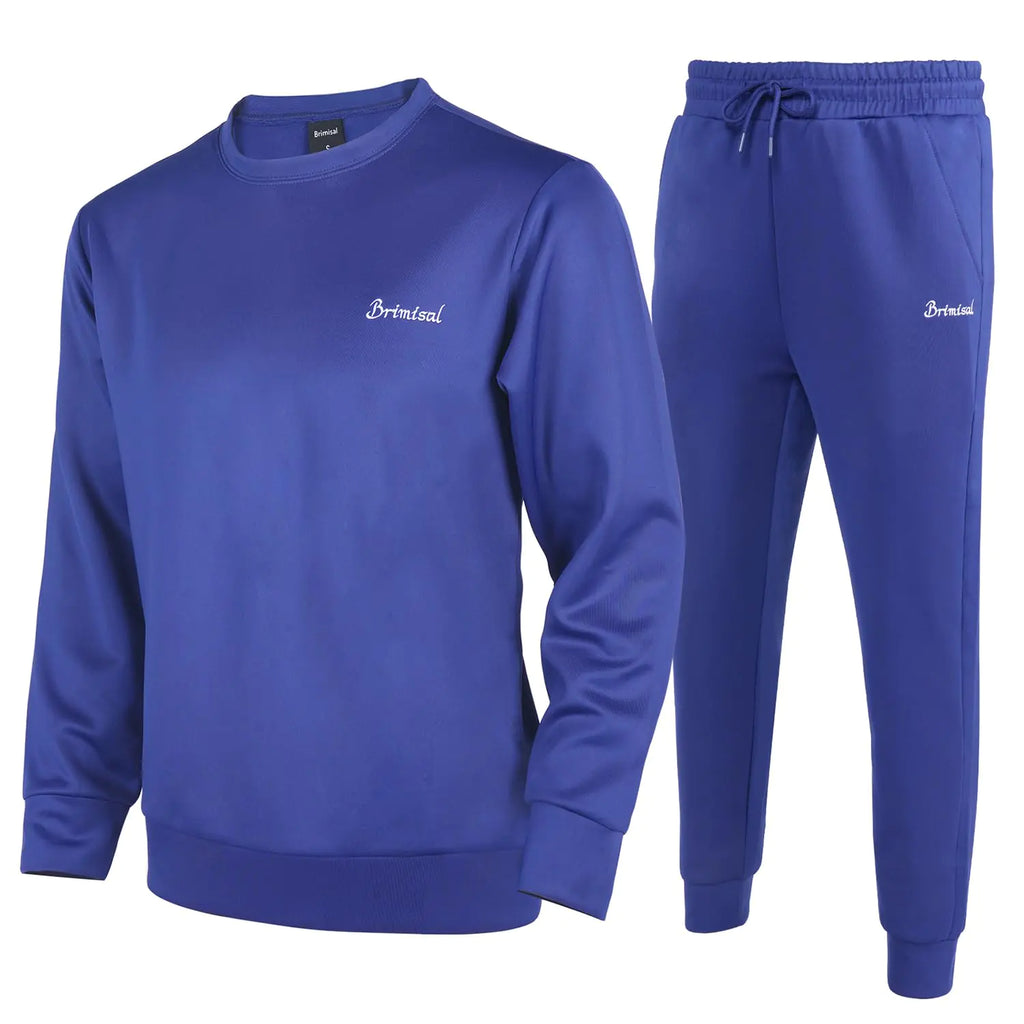 Brimisal Mens Tracksuits 2 Piece Sets Outfits For Men Sweatsuits Long Sleeve Crewneck Pullover Active Jogging Sportswear