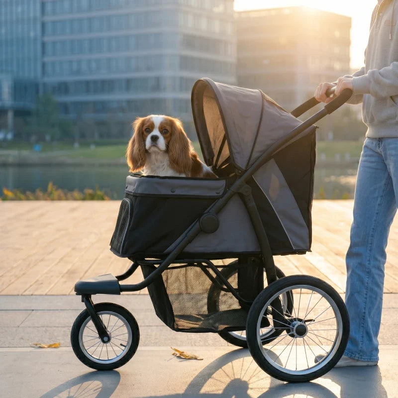 3 Wheels Pet Stroller for Small Dogs and Medium Dogs