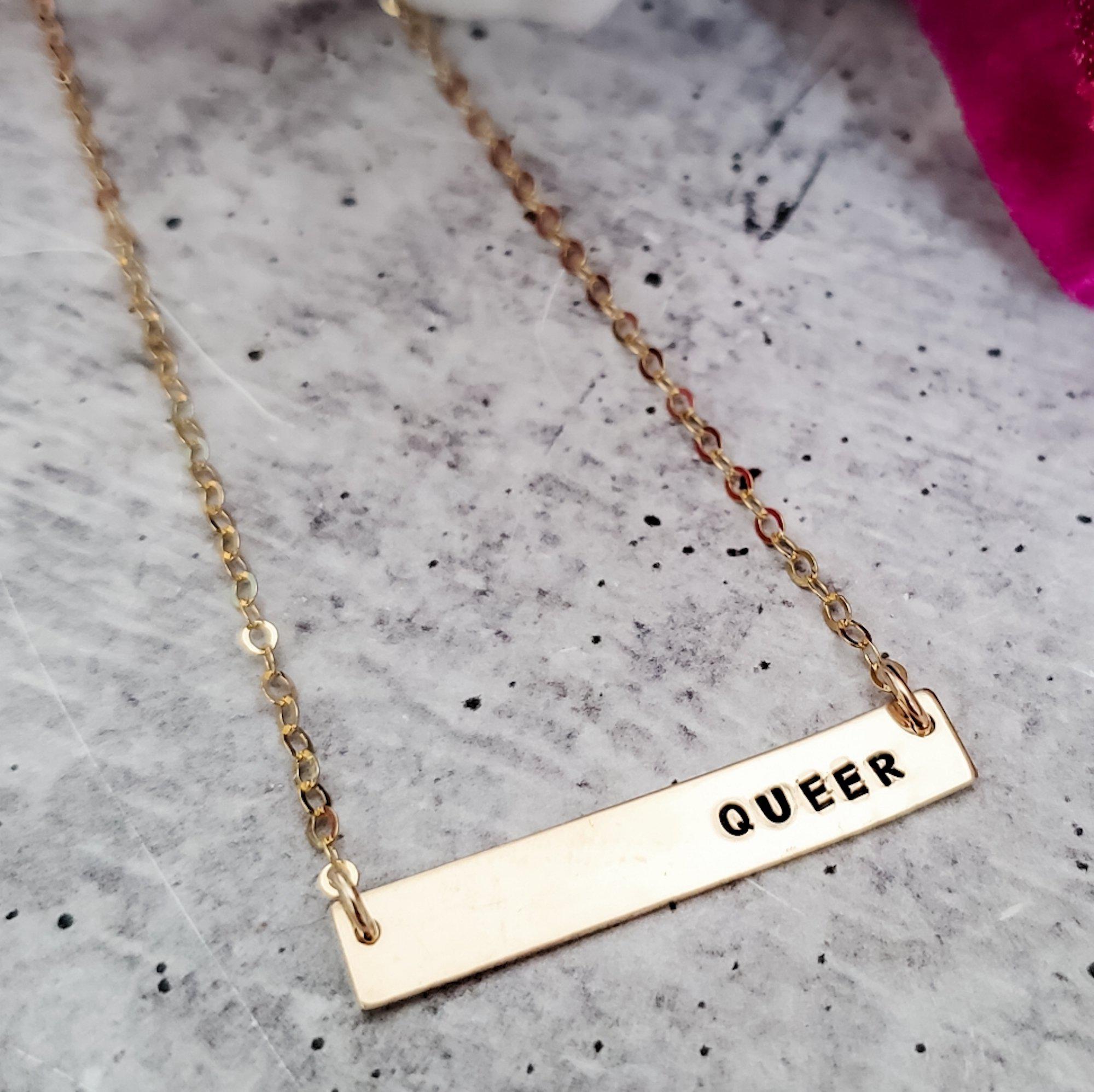 QUEER FEMME Bar Necklace