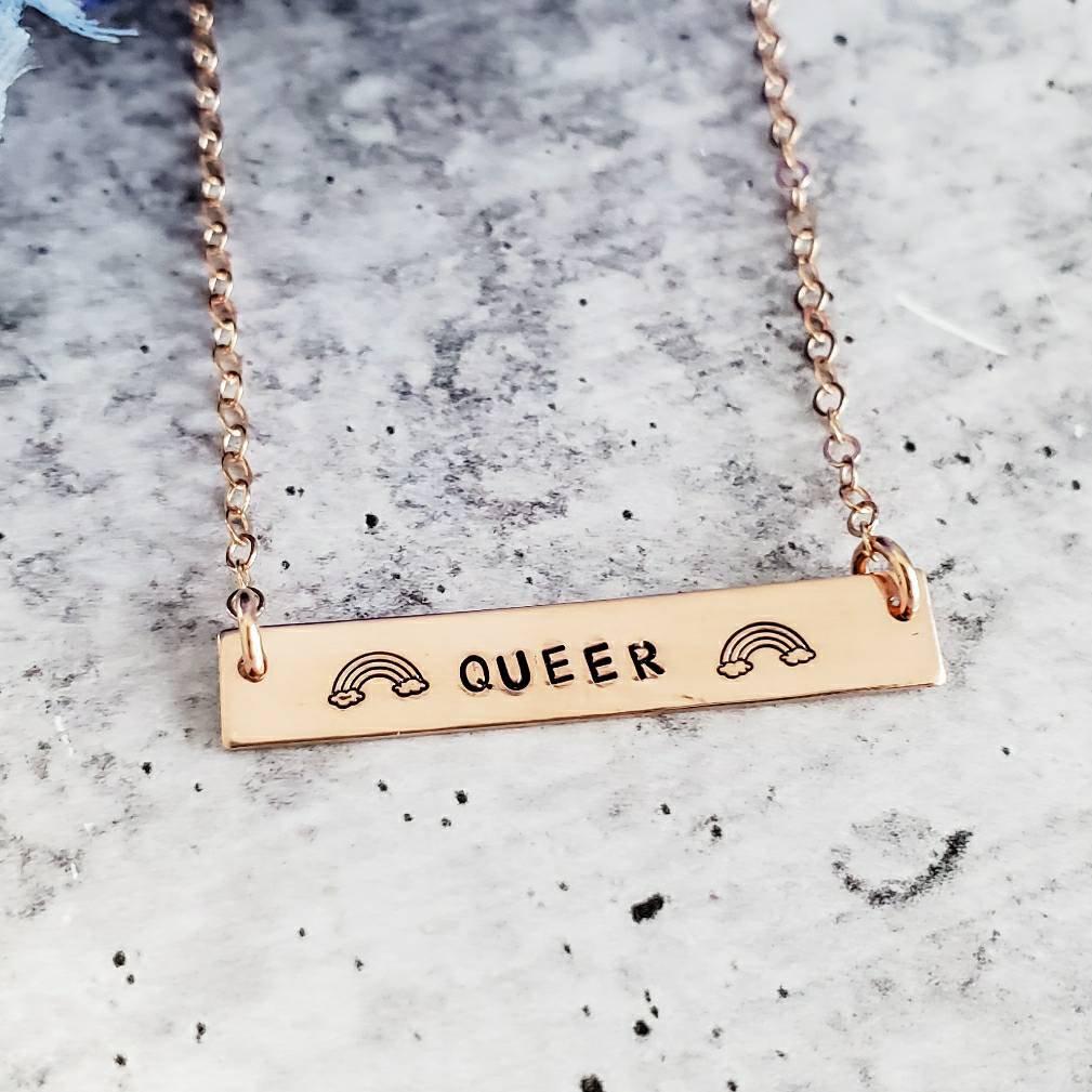QUEER FEMME Bar Necklace