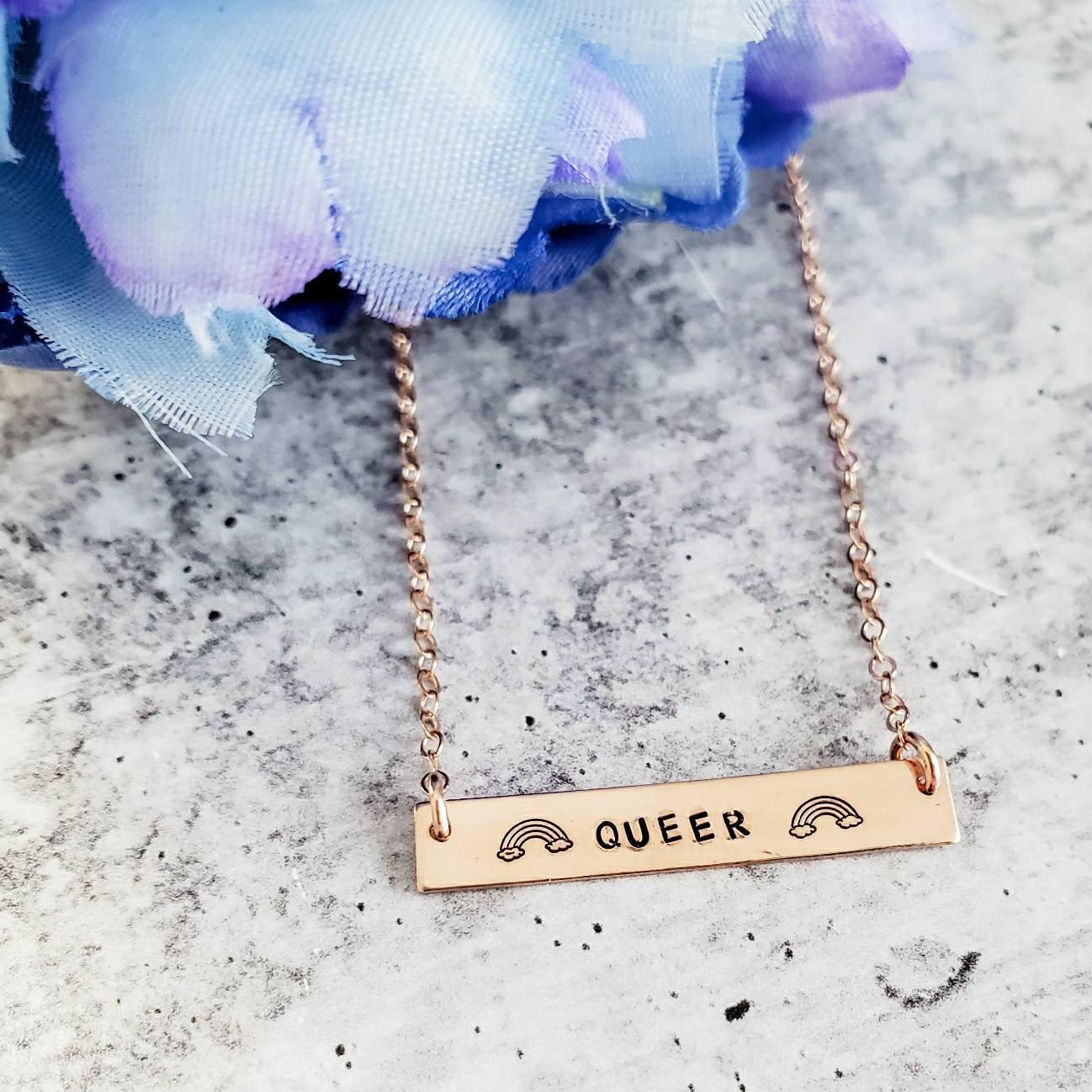 QUEER FEMME Bar Necklace