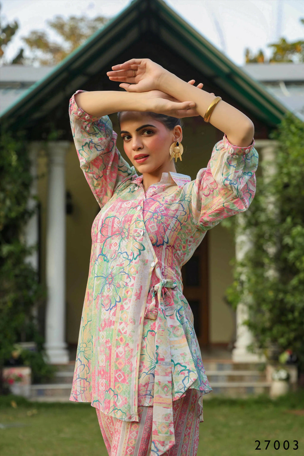 Anya Multi Mull Cotton Co-ord Set for Women - Casual Digital Print