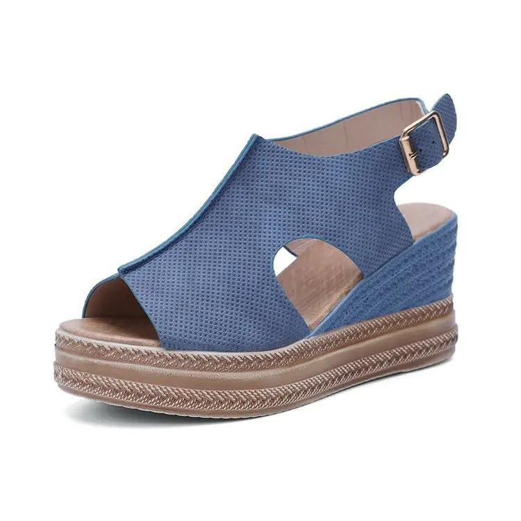 Women's Wedge Platform Sandals with Fish Mouth