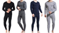 Goyoma Men Winter Fleece Lined 100% Cotton Thermal Long Johns Top Bottom Underwear Set (as1 alpha x_l regular regular Gary XL)