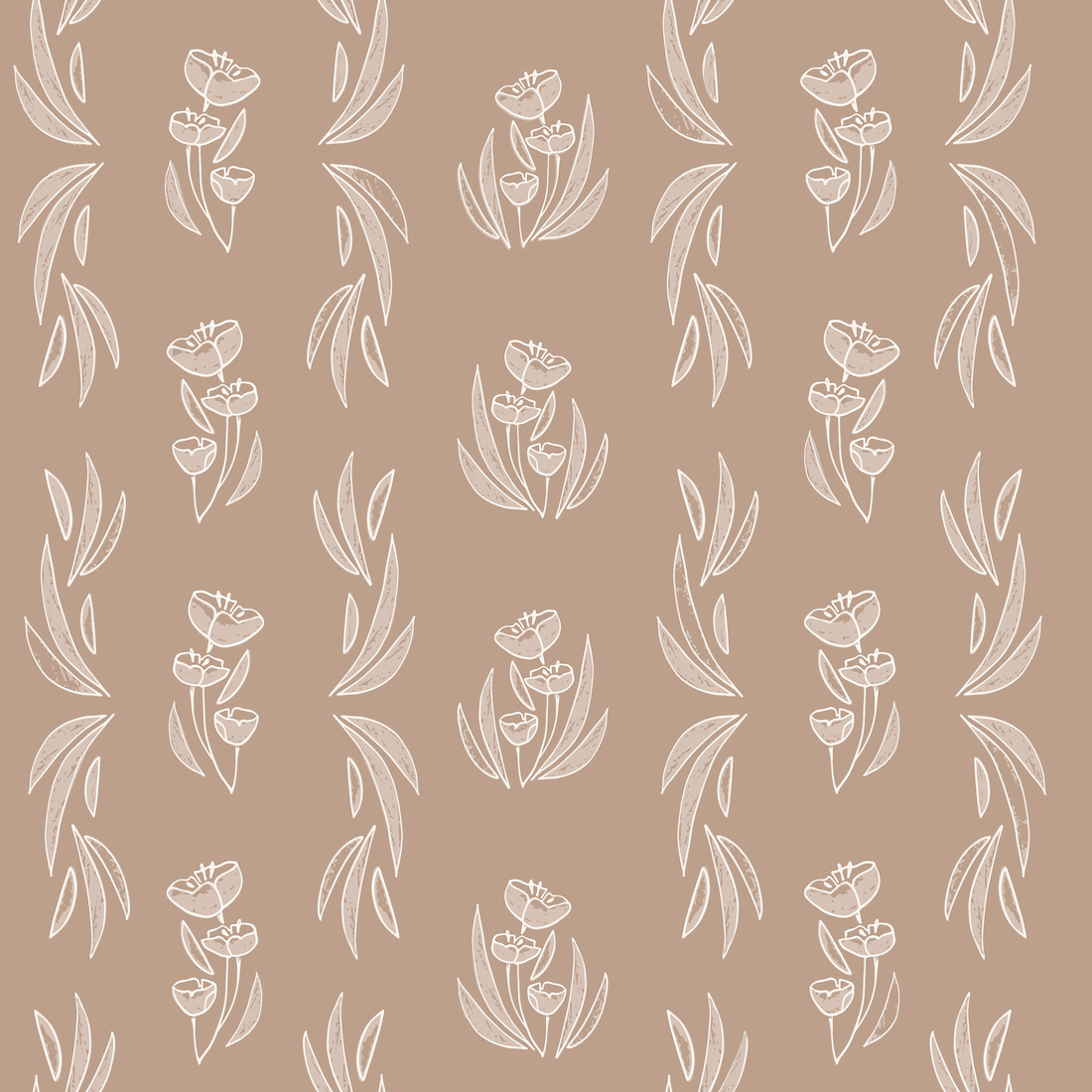 Ambrose Botanical Blush Pink and Gold Removable Wallpaper