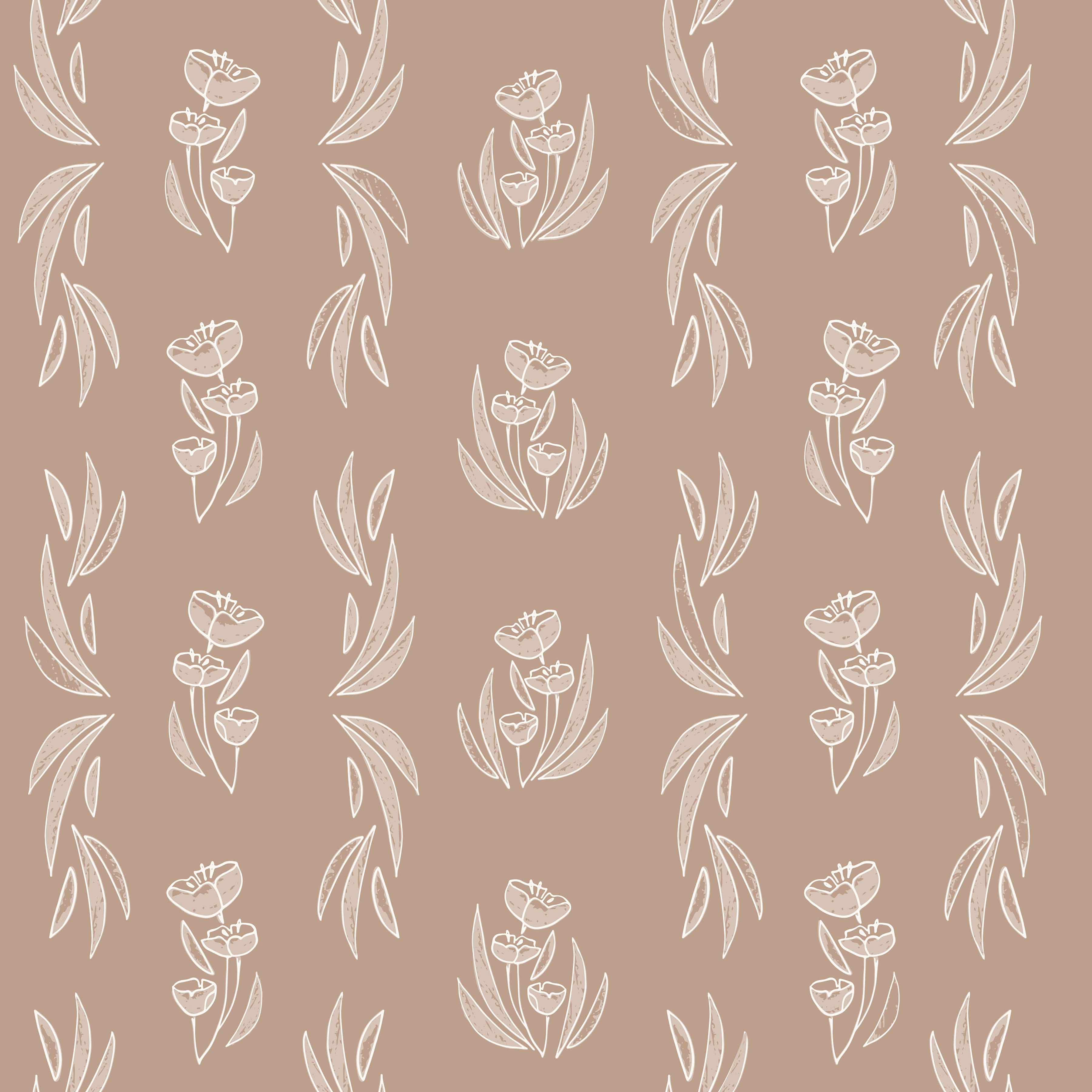 Ambrose Botanical Blush Pink and Gold Removable Wallpaper
