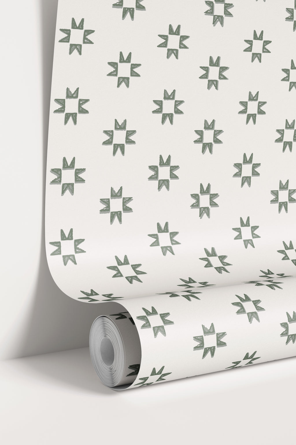 Iris Geometric Wallpaper in Light-Blue and Dark-Blue