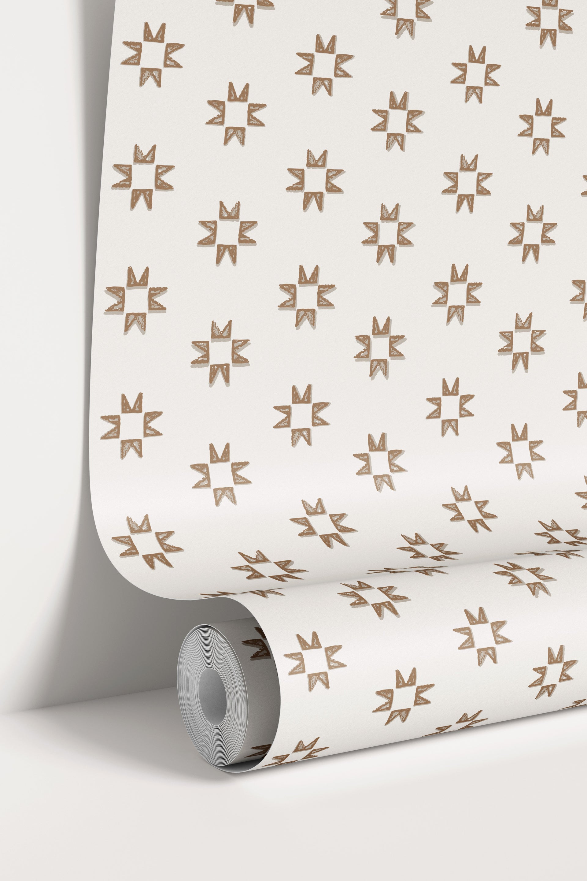 Iris Geometric Wallpaper in Light-Blue and Dark-Blue
