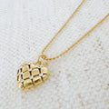 Quilted Luxe Heart Charm Necklace