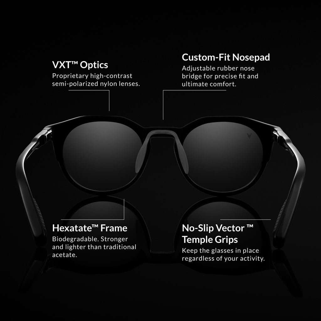The Quincy Sunglasses - Black Mirror Premium Acetate Frame