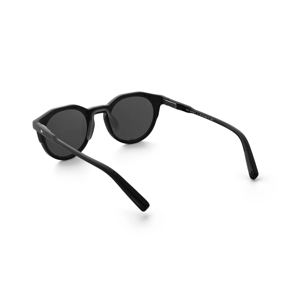 The Quincy Sunglasses - Black Mirror Premium Acetate Frame