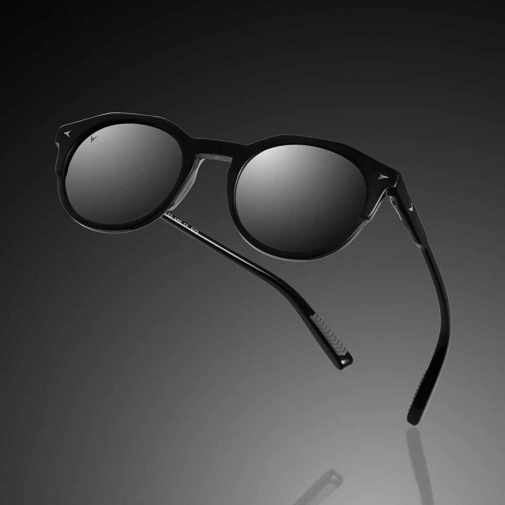 The Quincy Sunglasses - Black Mirror Premium Acetate Frame