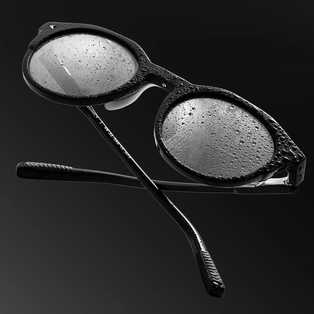 The Quincy Sunglasses - Black Mirror Premium Acetate Frame