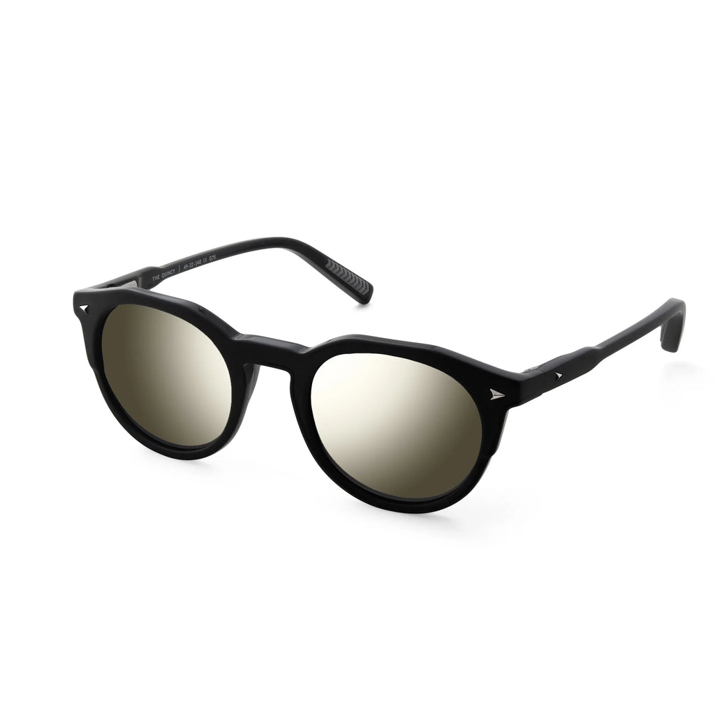 The Quincy Sunglasses - Black Mirror Premium Acetate Frame