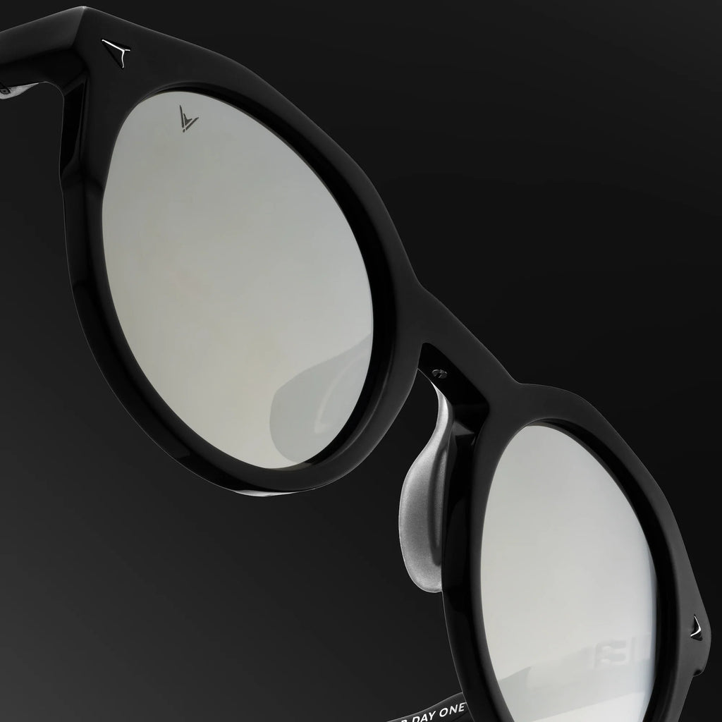 The Quincy Sunglasses - Black Mirror Premium Acetate Frame
