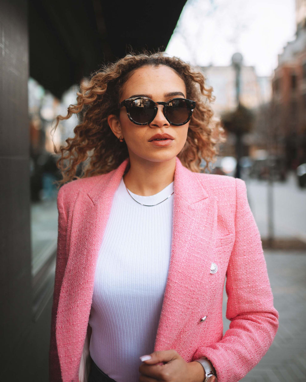 The Quinn Brown Pearl Polarized Sunglasses with Italian Acetate
