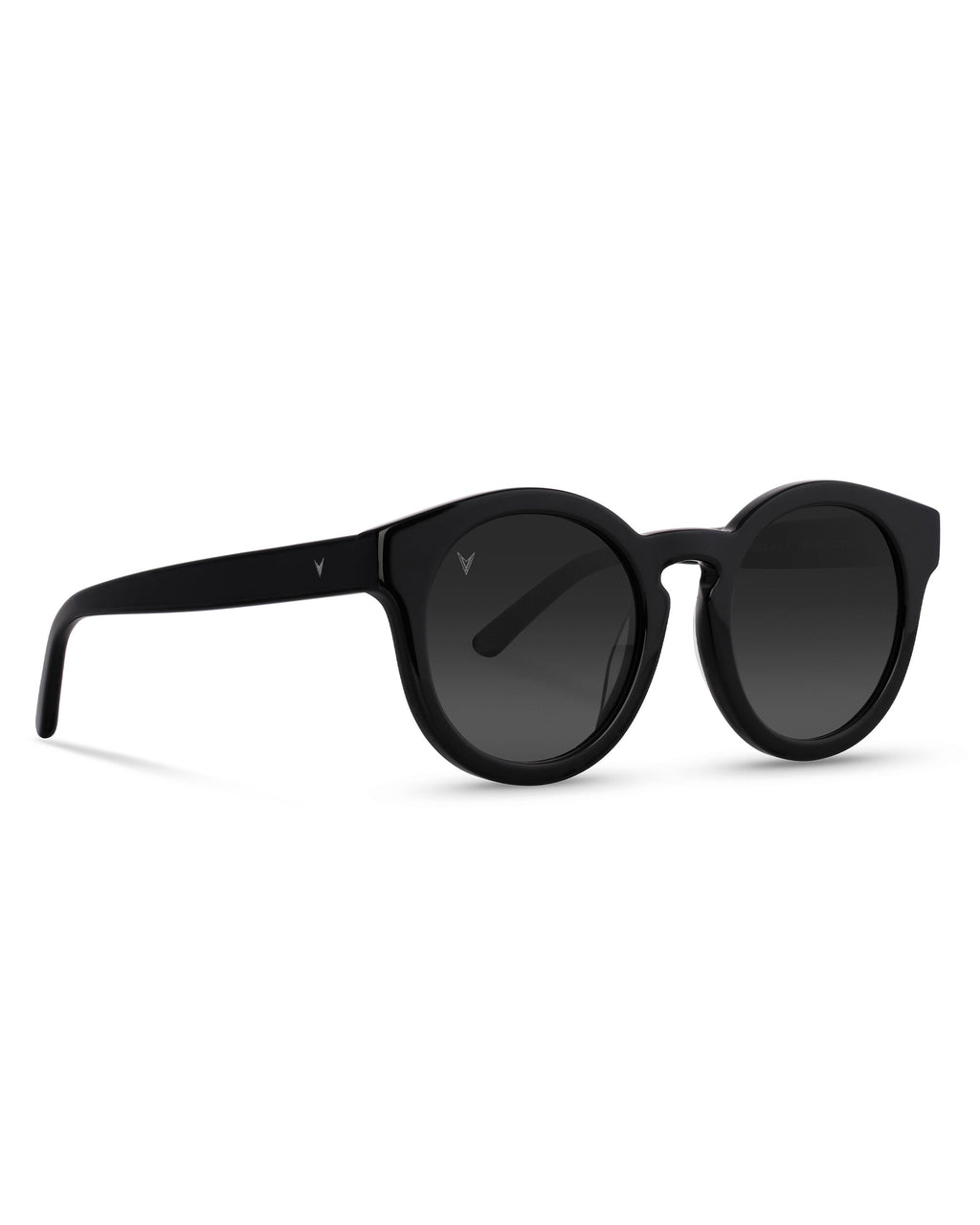 The Quinn Jet Black Polarized Sunglasses with Italian Acetate