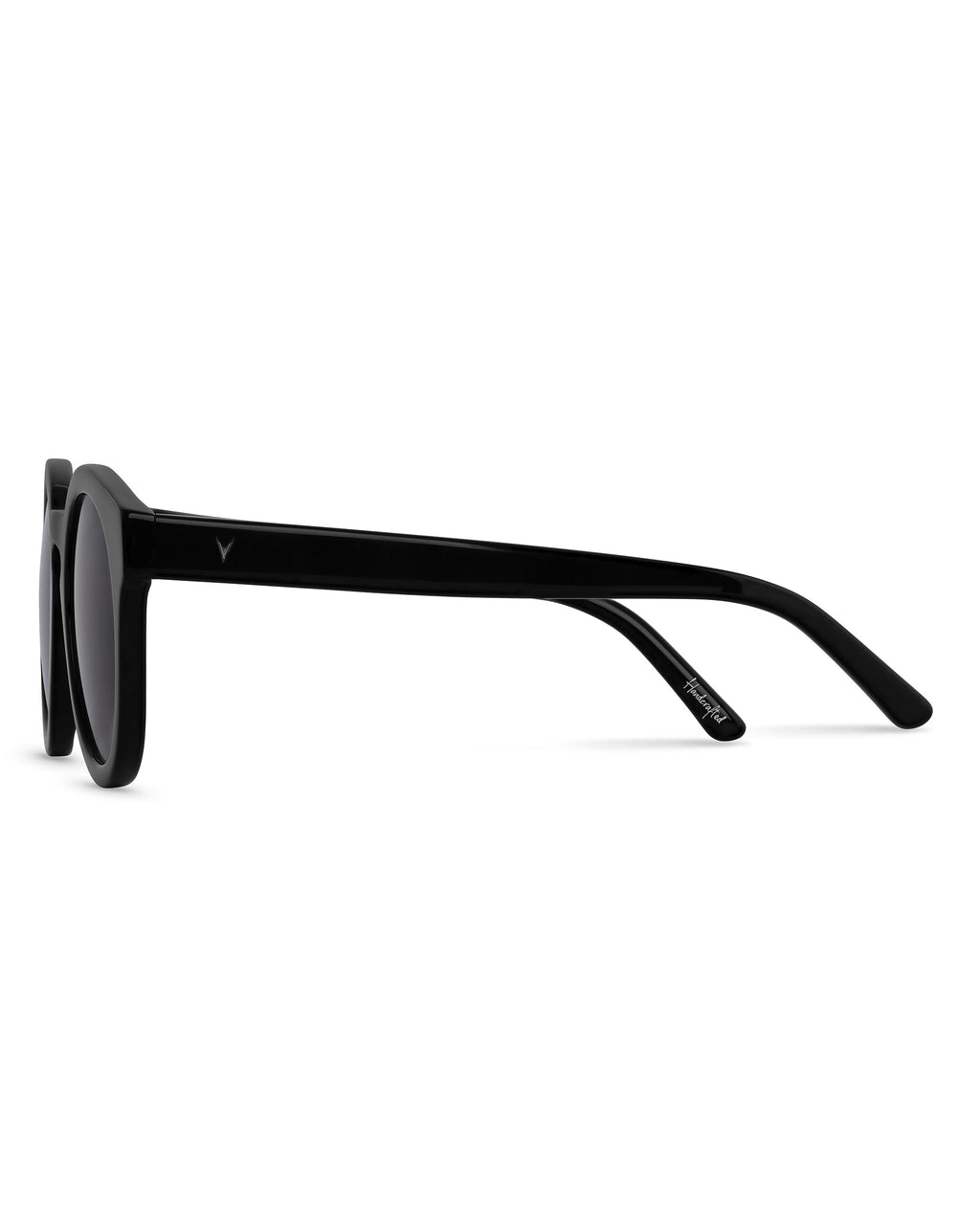 The Quinn Jet Black Polarized Sunglasses with Italian Acetate