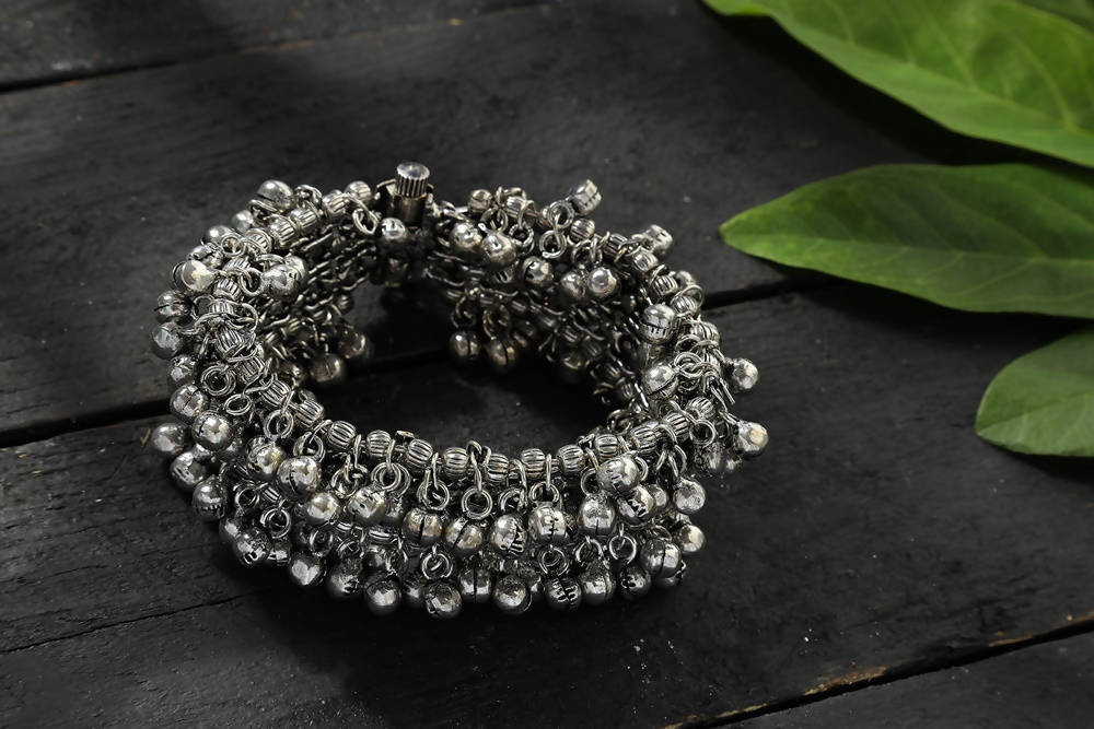 Handcrafted Oxidised Ghungroo Jingle Bracelet