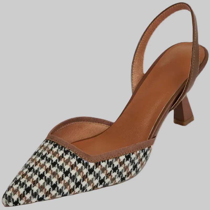 Women's Pointed Toe Slingback Heels with Retro Flair - Image 20