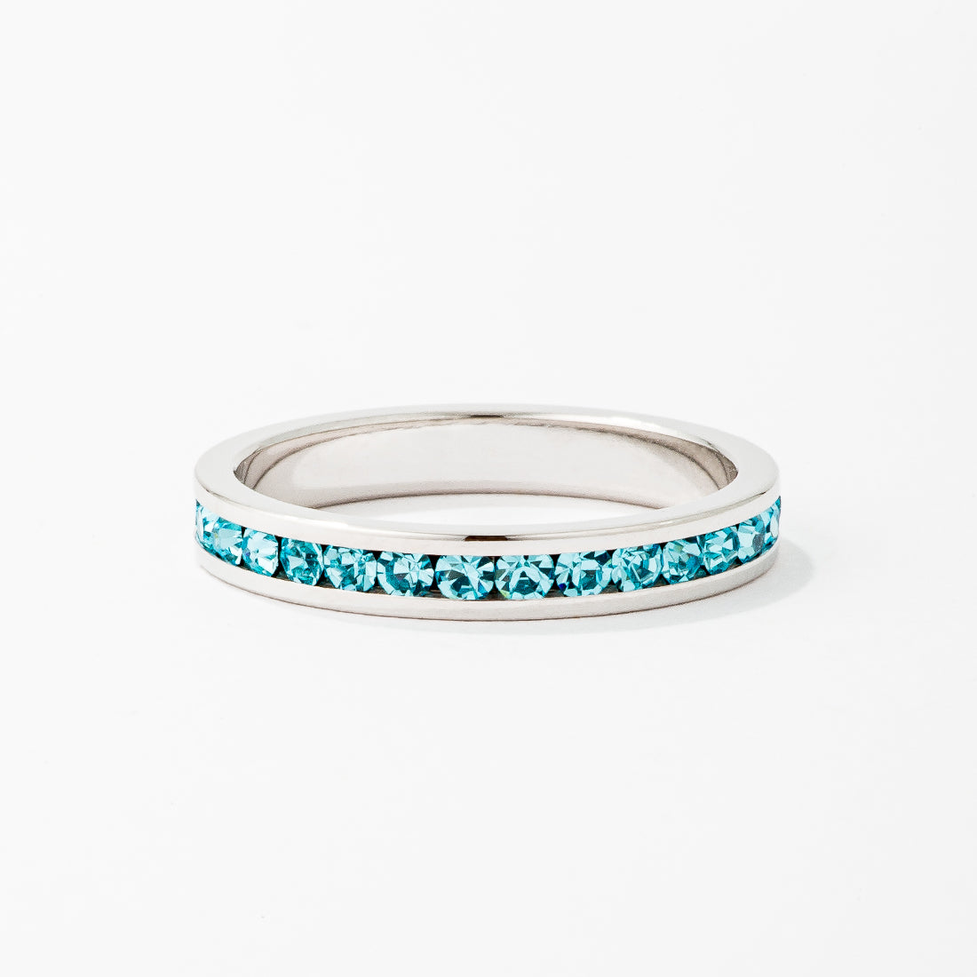 Tessa Aqua Crystal Eternity Band