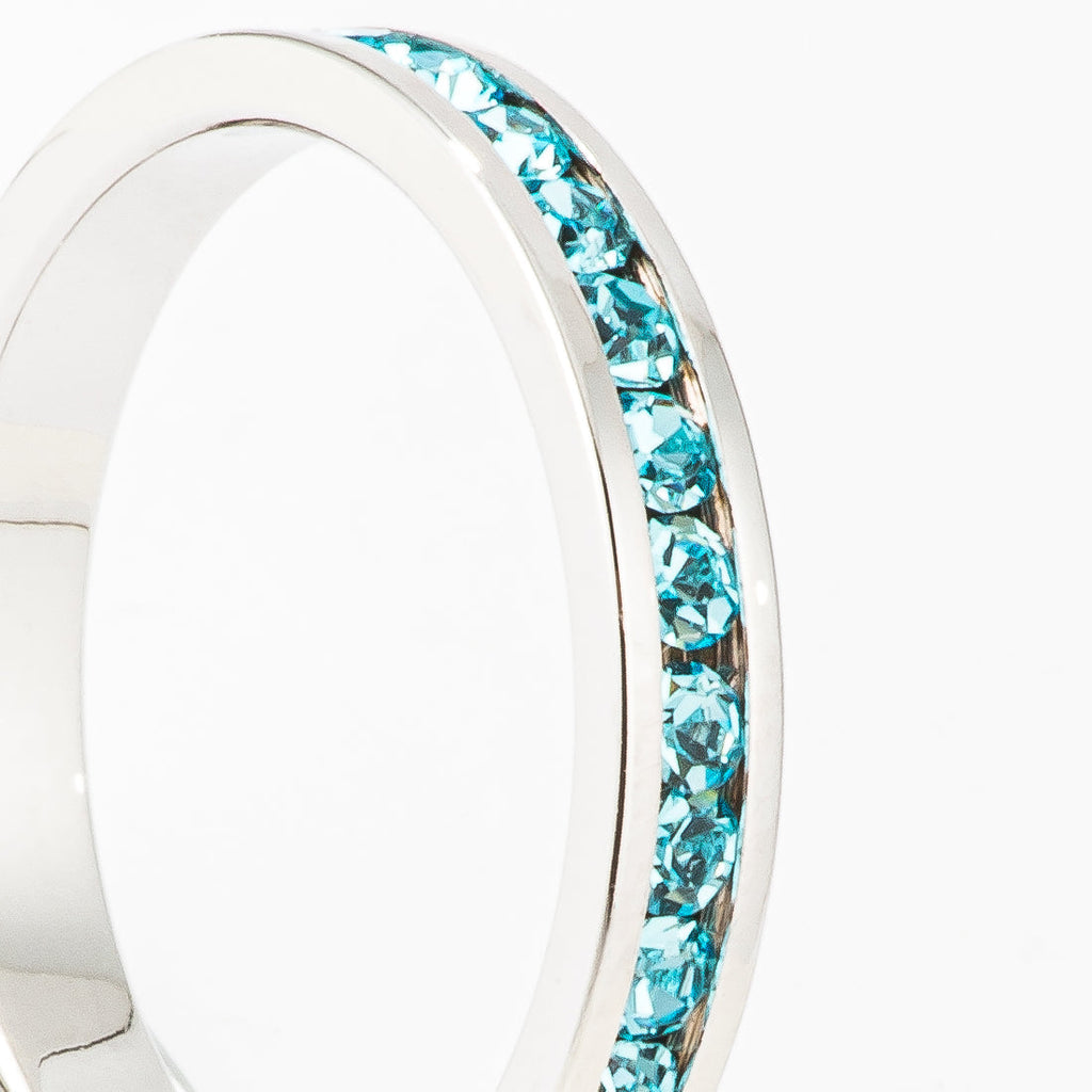 Tessa Aqua Crystal Eternity Band
