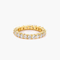 Grace 4.1ct CZ 14k Gold Classic Eternity Band