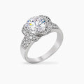 Lea 5ct CZ White Gold Rhodium Classic Ring