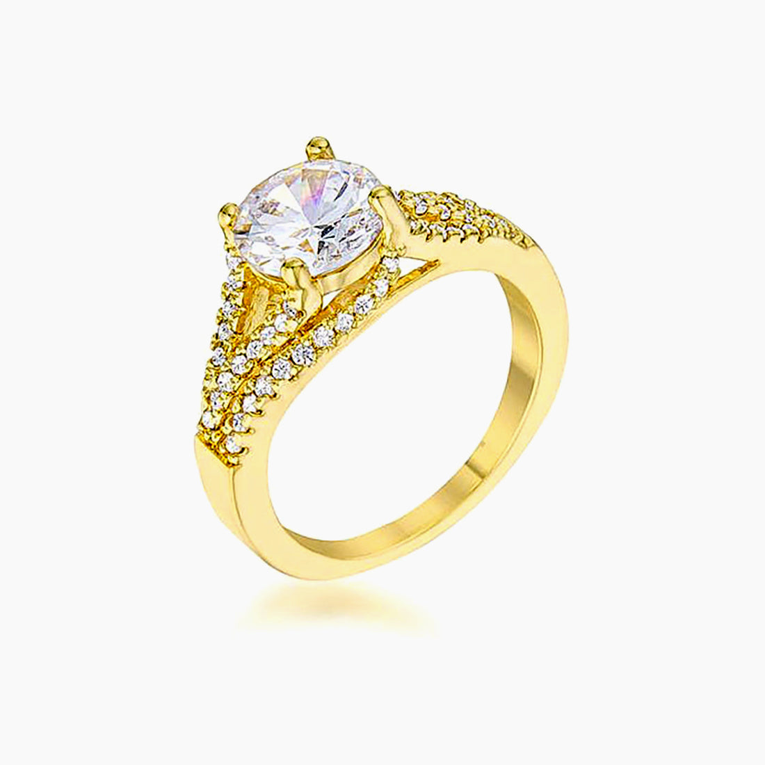 Irine 2.3ct CZ 14k Gold Classic Ring