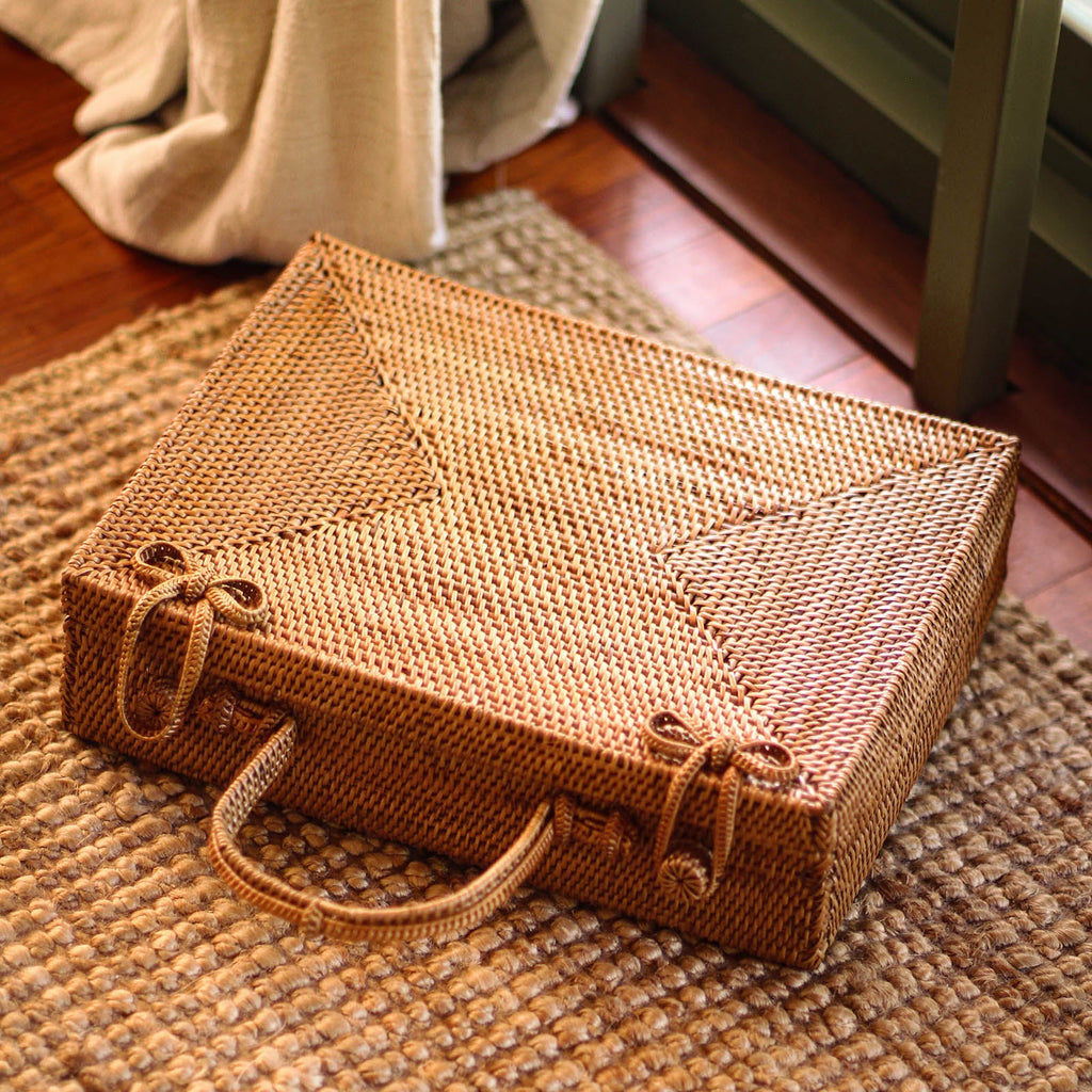 RAHAYU Atta Rattan Bag In Mocca Brown
