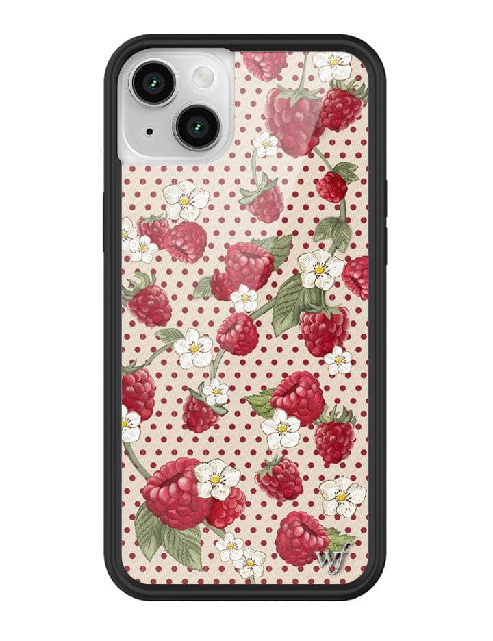 Raspberry Polka Dot iPhone Case with Floral Details - Image 9