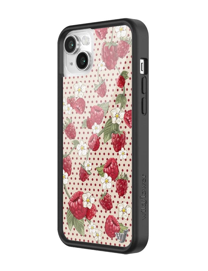 Raspberry Polka Dot iPhone Case with Floral Details - Image 10