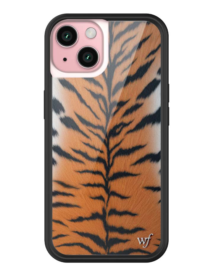 Rawr Tiger Print iPhone Case with Protective Black Bumper - Image 24