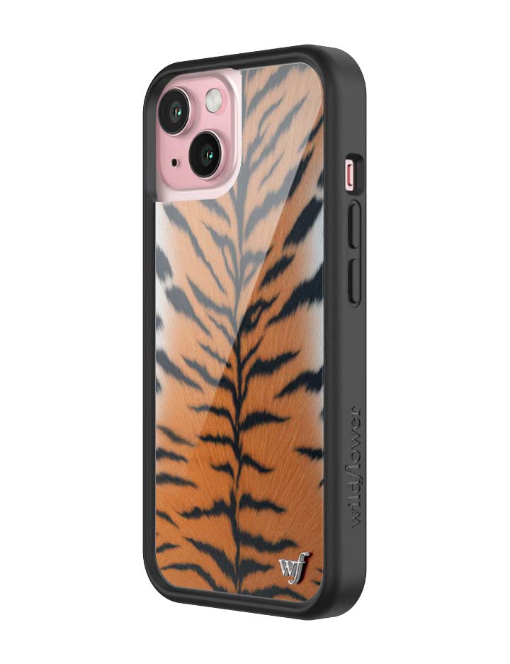 Rawr Tiger Print iPhone Case with Protective Black Bumper - Image 25