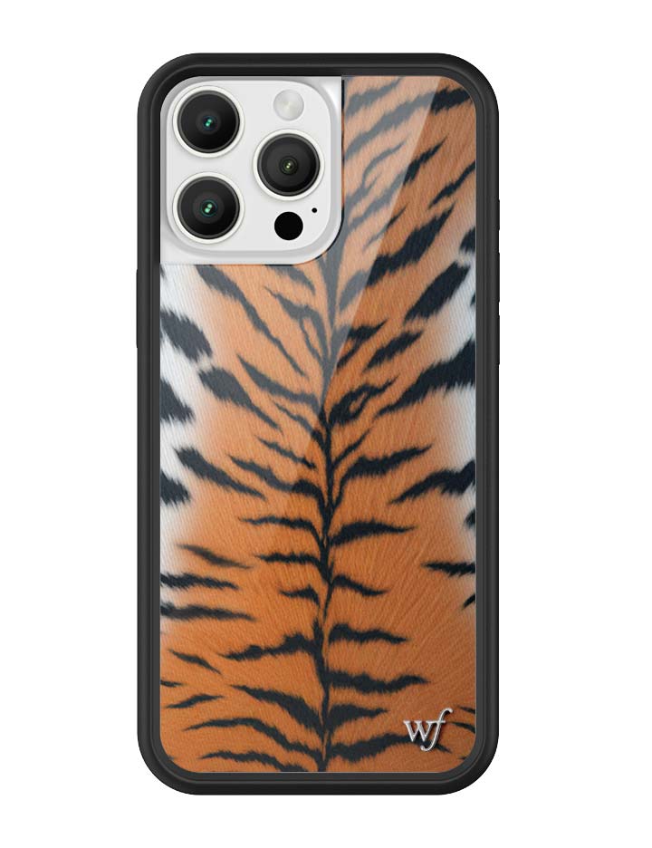 Rawr Tiger Print iPhone Case with Protective Black Bumper - Image 10