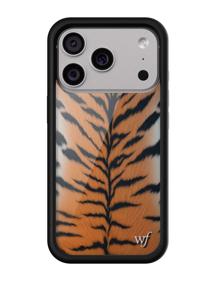 Rawr Tiger Print iPhone Case with Protective Black Bumper - Image 4