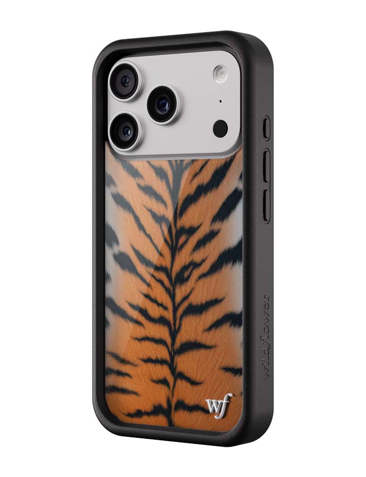 Rawr Tiger Print iPhone Case with Protective Black Bumper - Image 5