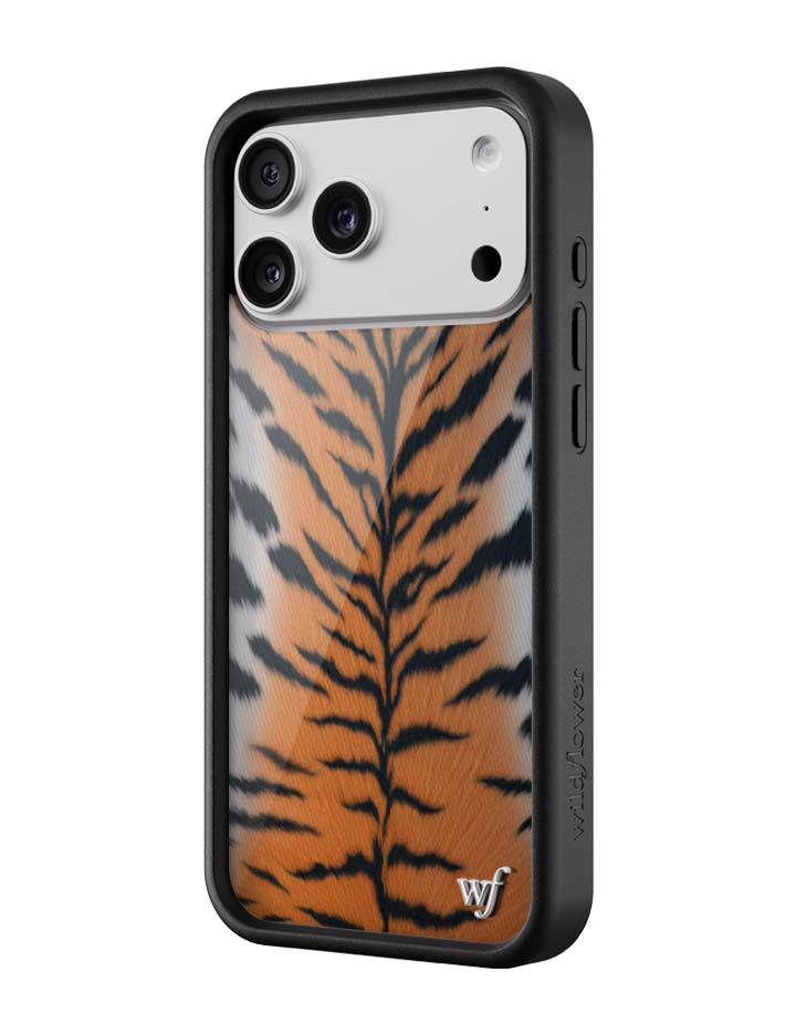 Rawr Tiger Print iPhone Case with Protective Black Bumper - Image 2