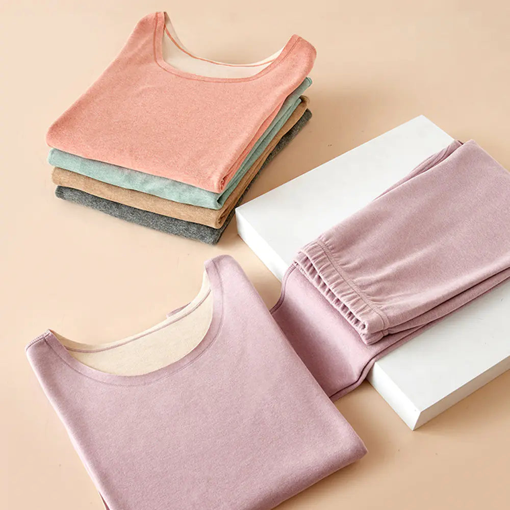 Winter Women's Thermal Underwear Set - Seamless & Soft