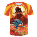 Anime 3D Print Round Neck T-Shirt for Kids