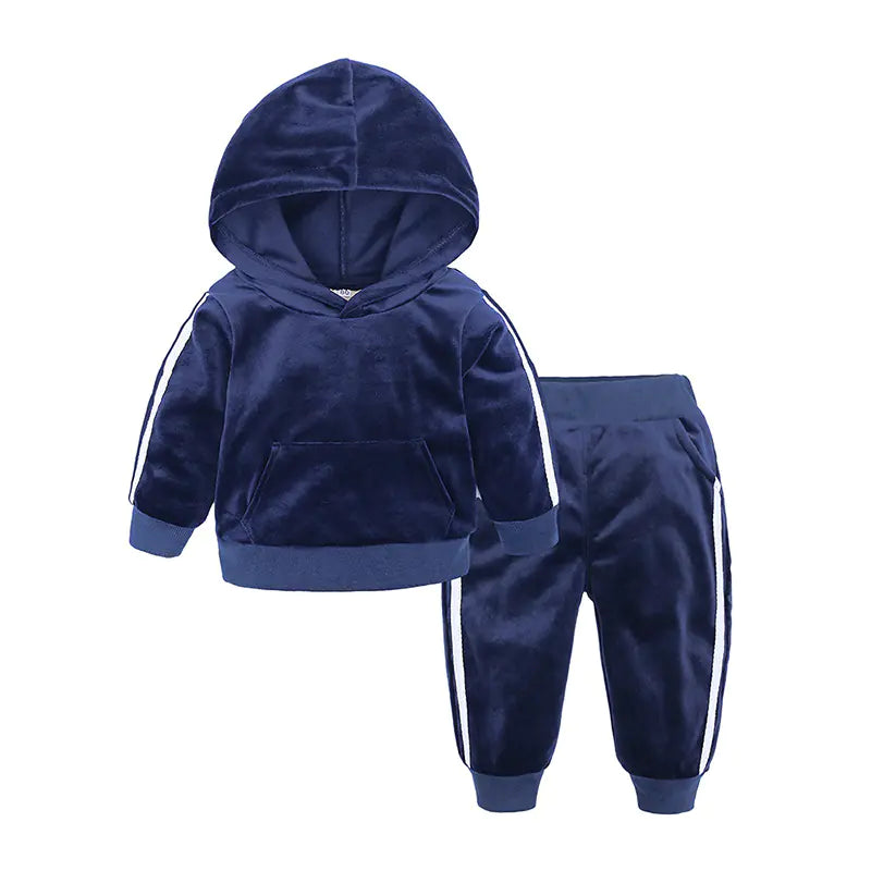Children's Velvet 2-Piece Set for Boys and Girls