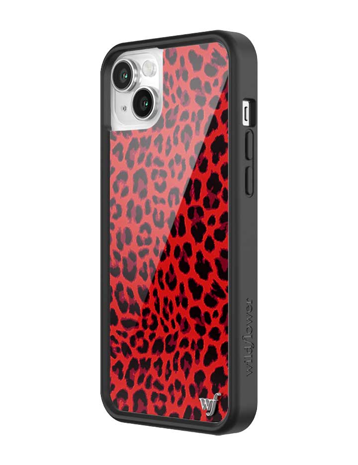Meow Red Leopard Print iPhone Case