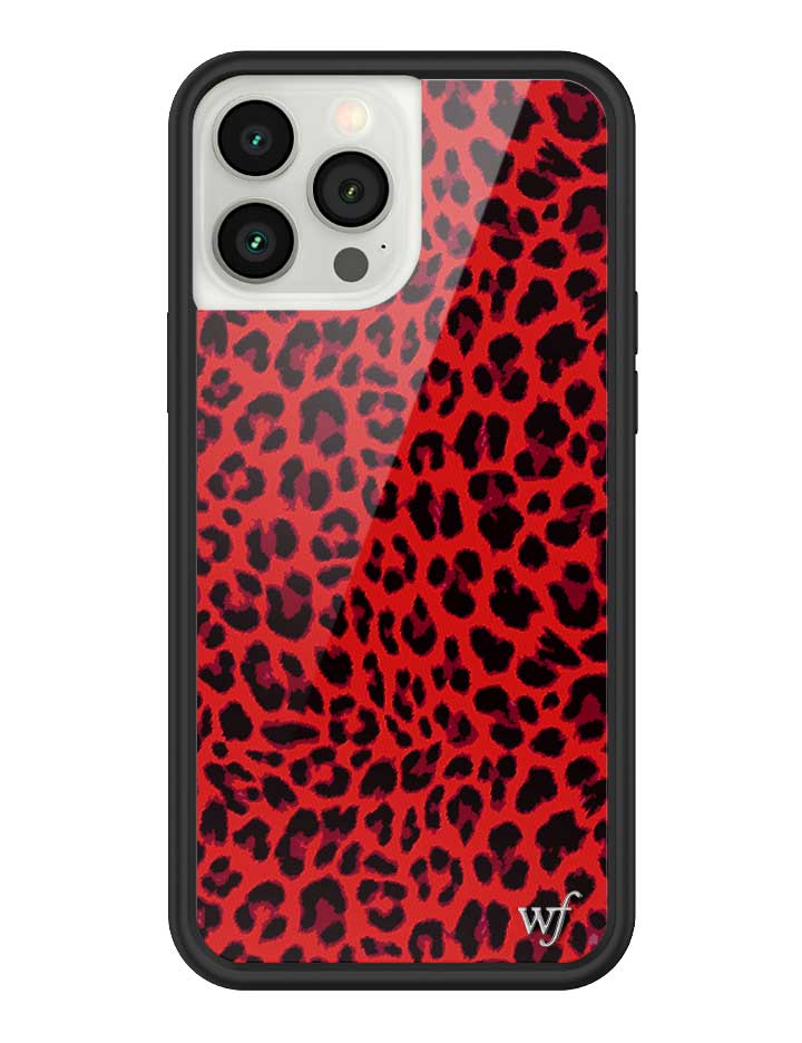 Meow Red Leopard Print iPhone Case