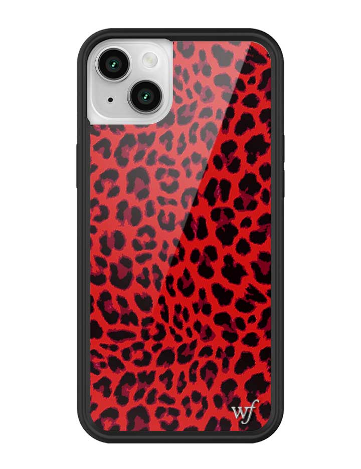 Meow Red Leopard Print iPhone Case
