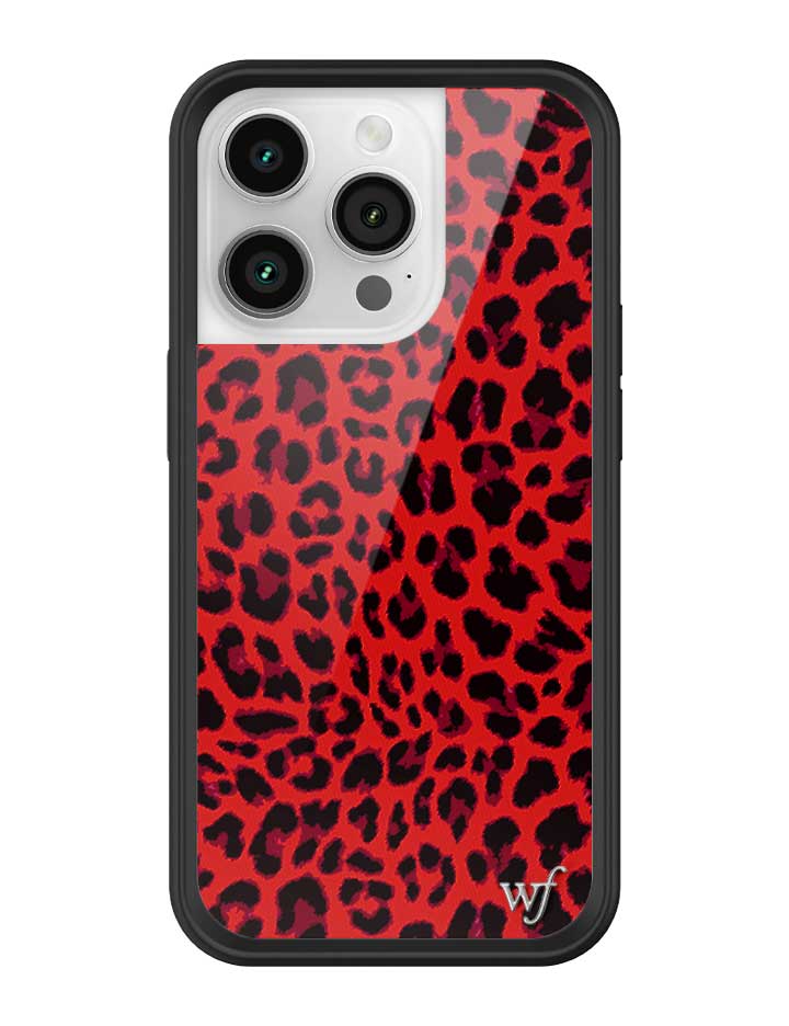 Meow Red Leopard Print iPhone Case