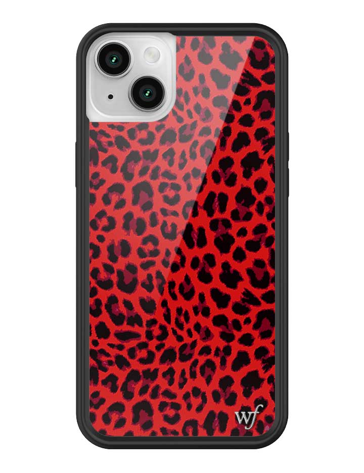 Meow Red Leopard Print iPhone Case