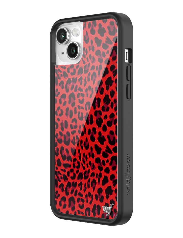 Meow Red Leopard Print iPhone Case