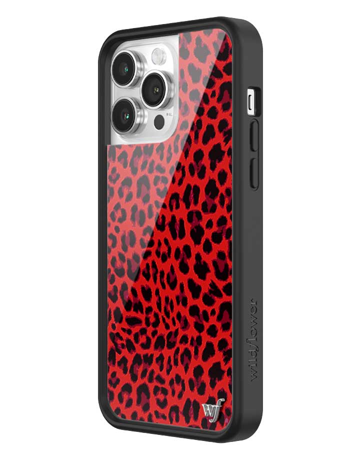 Meow Red Leopard Print iPhone Case
