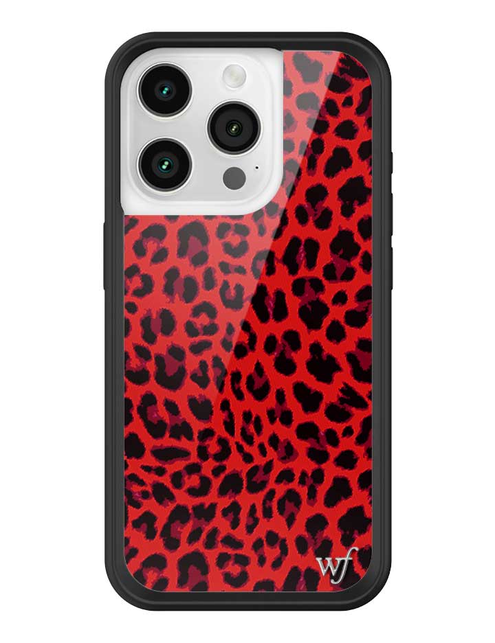 Meow Red Leopard Print iPhone Case