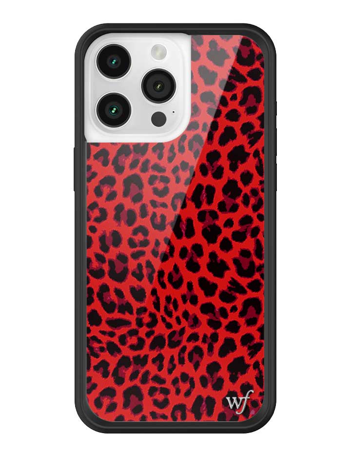 Meow Red Leopard Print iPhone Case